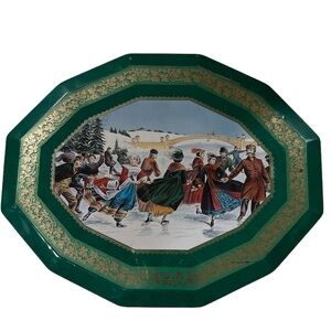 Vintage Tin St. Michael Metal Box Industrial Cookie Tin Made in Scotland